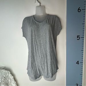 Lands'‎ End Gray Scoop Neck T-shirt Medium 10-12